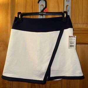 White and Navy Skort